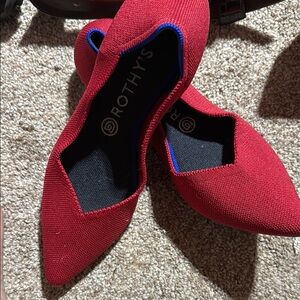 Rothy's Women's Red Flats, never worn